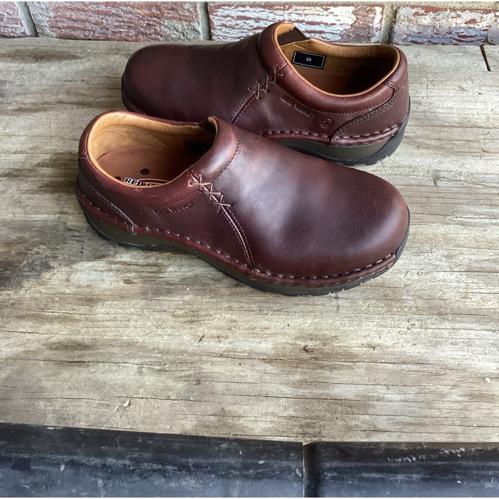 Red Wing Womens Brown Leather Slip-On Shoes